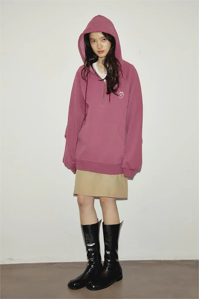 OMONT フーデッドルーズフィットリラックファットパーカー OMT081