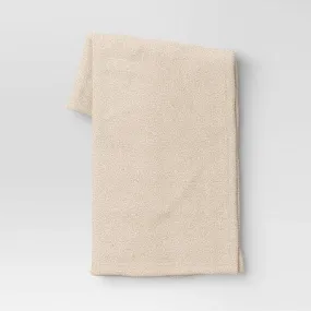 Open Box - Teddy Boucle Throw Blanket Cream - Threshold