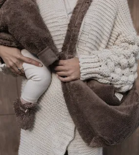 Organic Teddy Booties - Mocha
