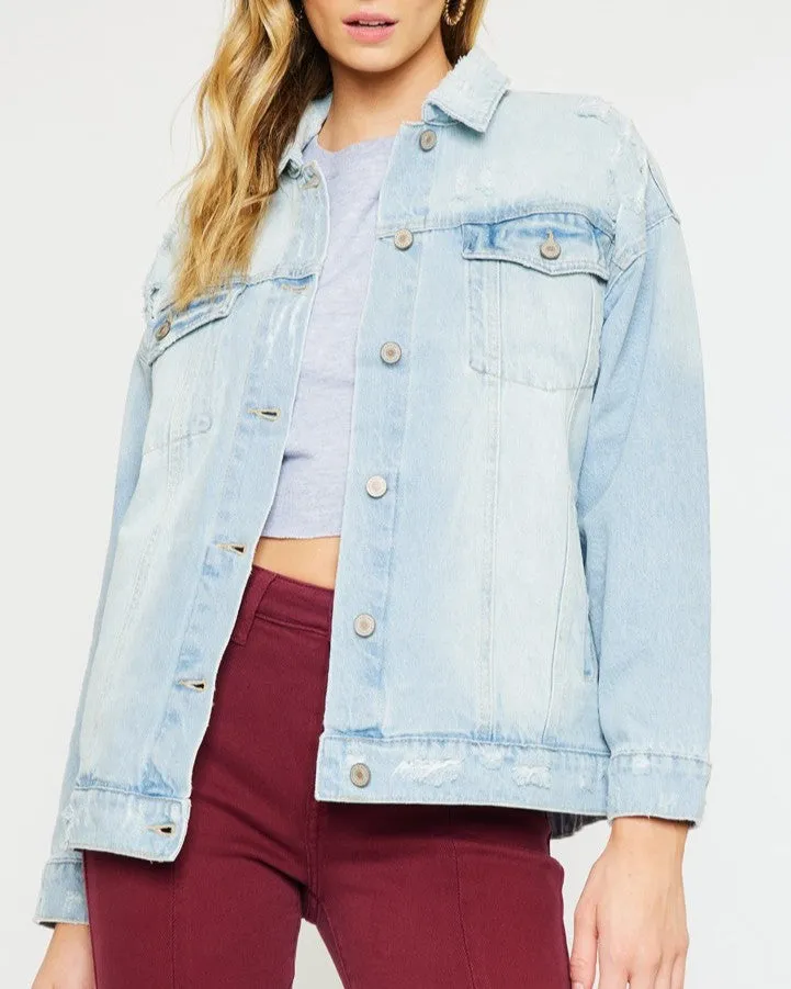 Oversized Denim Jacket - Light Wash