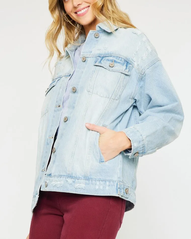 Oversized Denim Jacket - Light Wash