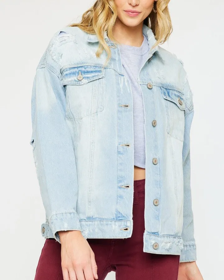Oversized Denim Jacket - Light Wash