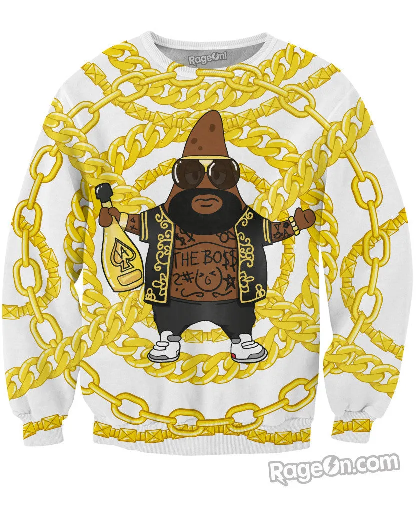 Patrick Ross White Crewneck Sweatshirt