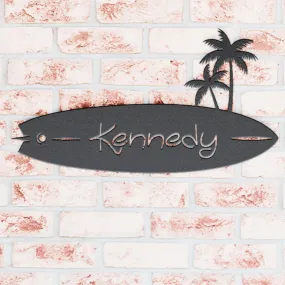 Personalized Surfboard Metal Art