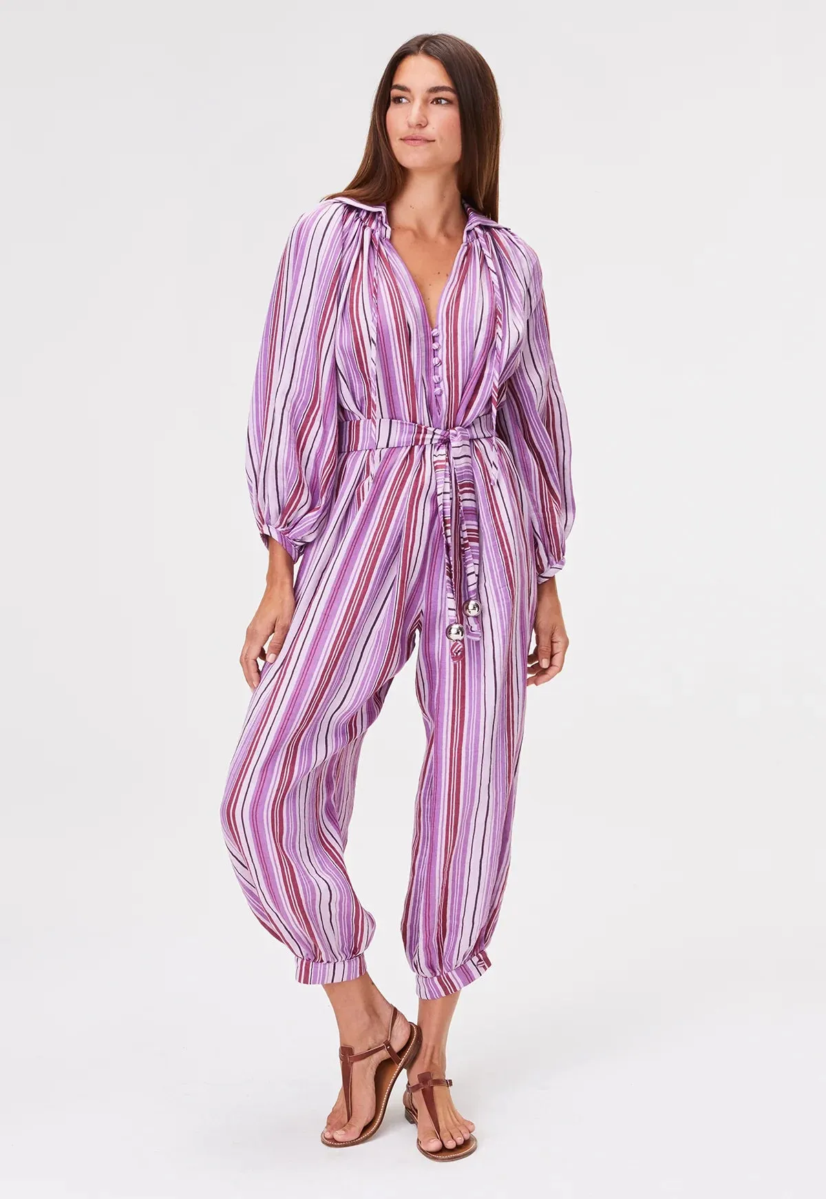 Poet Jumpsuit - Blueberry Stripe