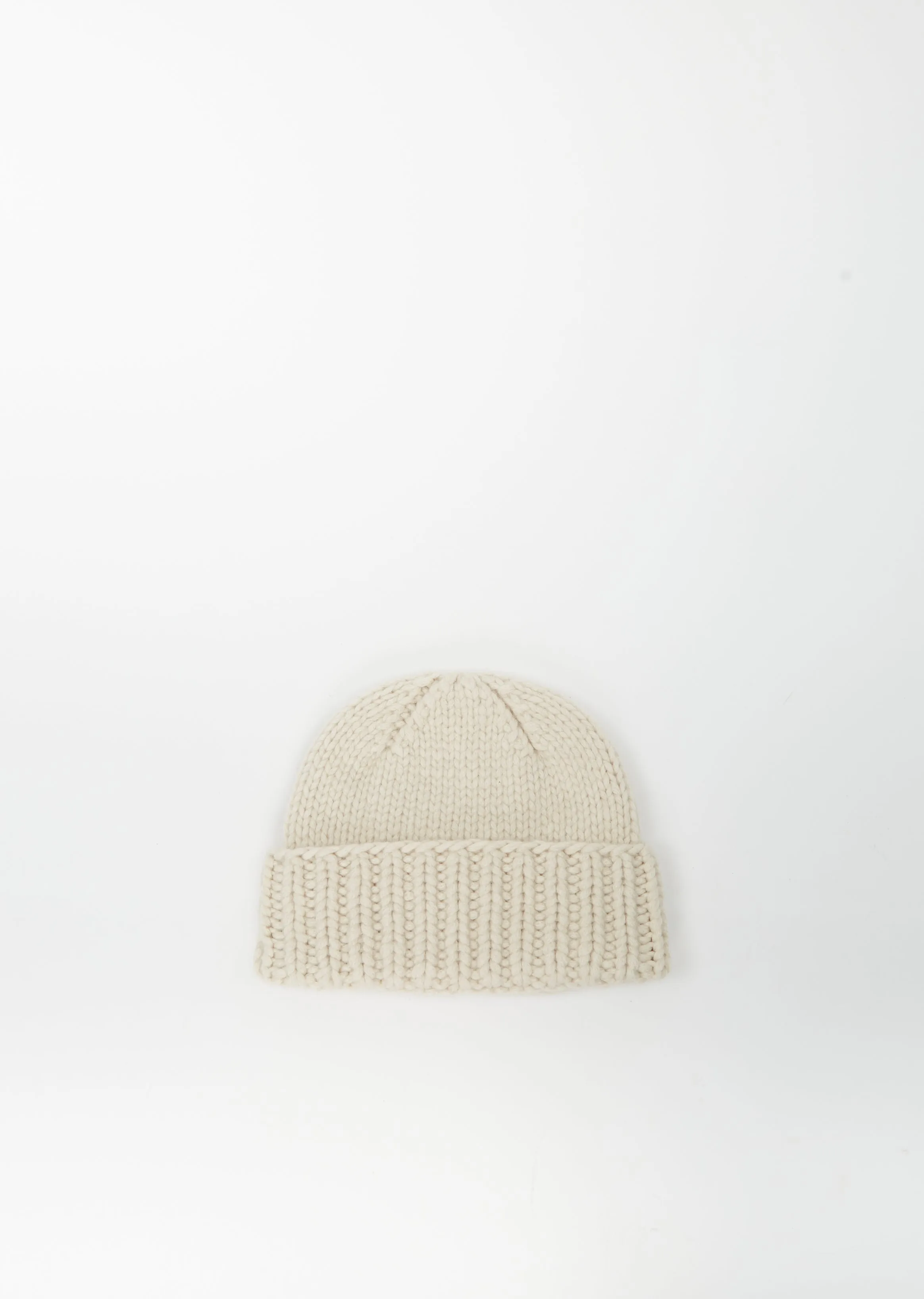 Polly Cashmere Beanie — Latte
