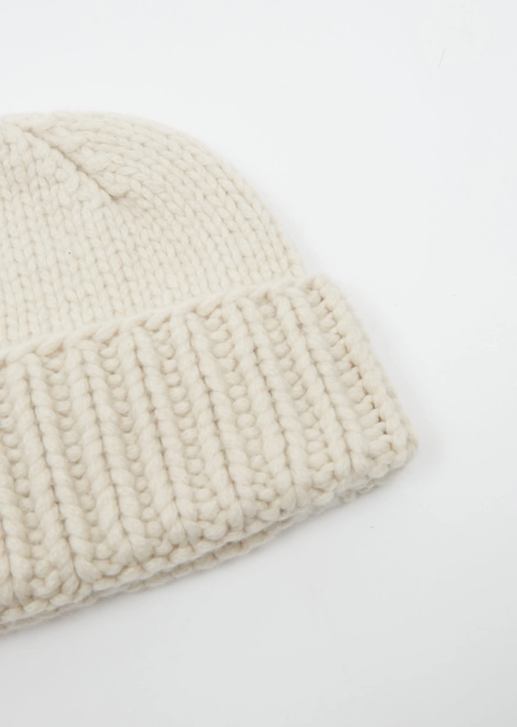Polly Cashmere Beanie — Latte