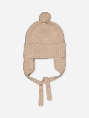 POMPOM BEANIE BEIGE
