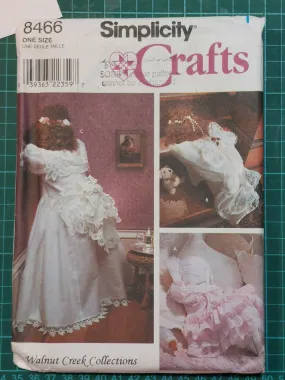 Preloved Uncut Simplicity 8466 Sewing Pattern - Hide'n'Seek Doll & Clothes 3 Options
