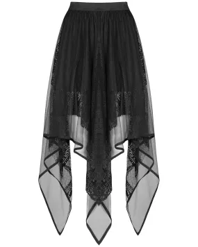 Punk Rave Bewitched Womens Gothic Witch Handerkchief Skirt