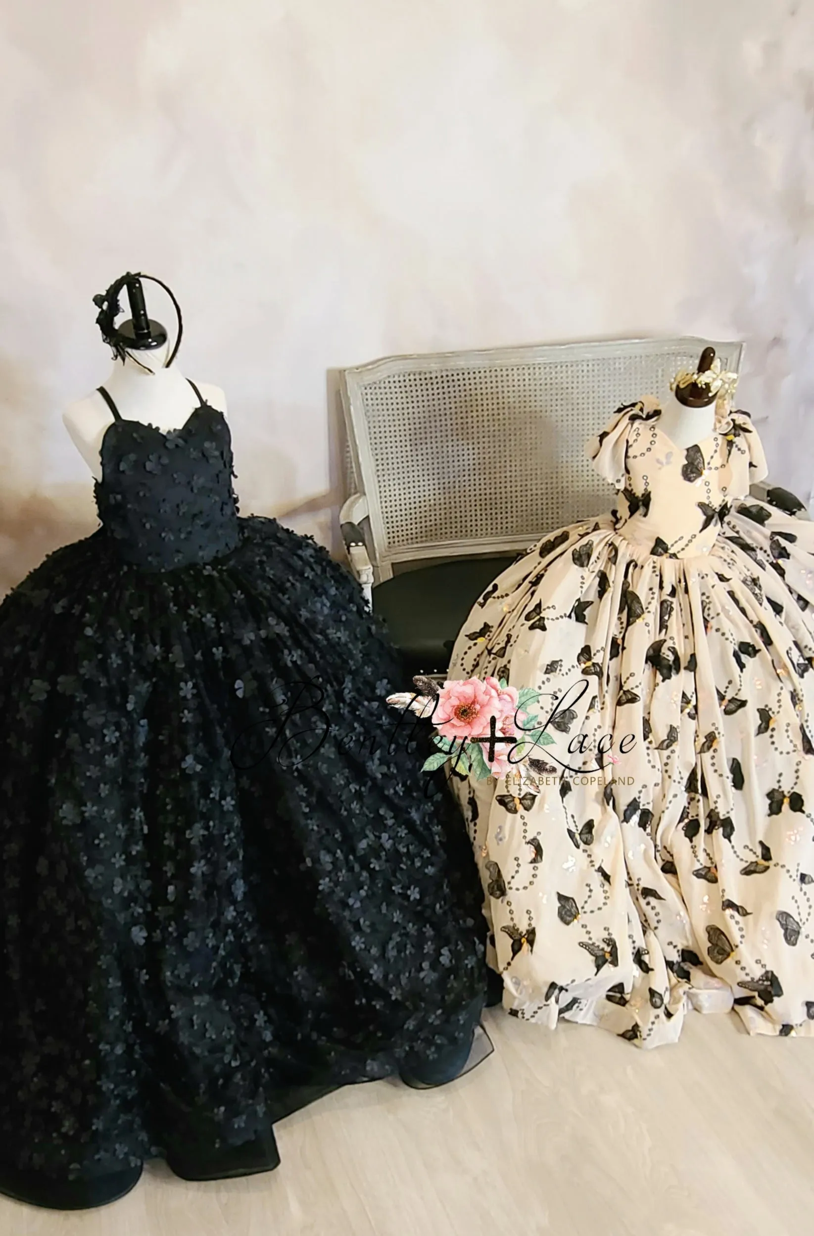 "Cassandra" -  Floor long Length Dress   Lace jacket - ( 6 Year - Petite 9 Year)