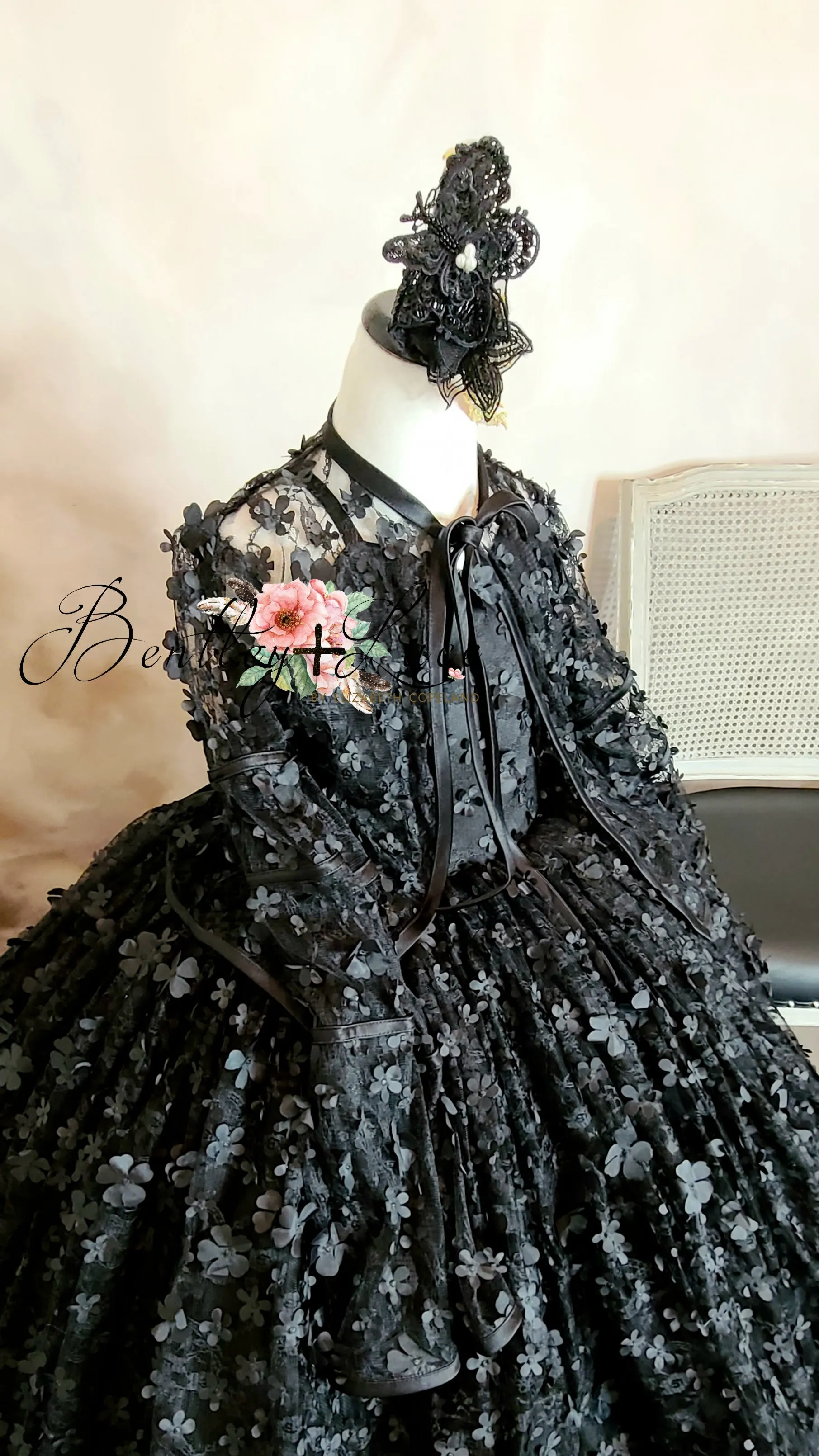 "Cassandra" -  Floor long Length Dress   Lace jacket - ( 6 Year - Petite 9 Year)