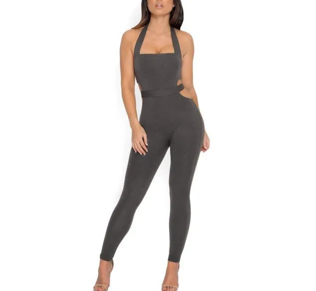 "Main attraction" cutout bodycon jumpsuit