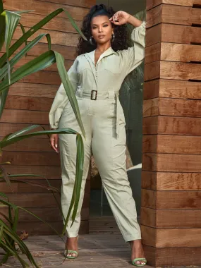 Rachel Utility Twill Jumpsuit