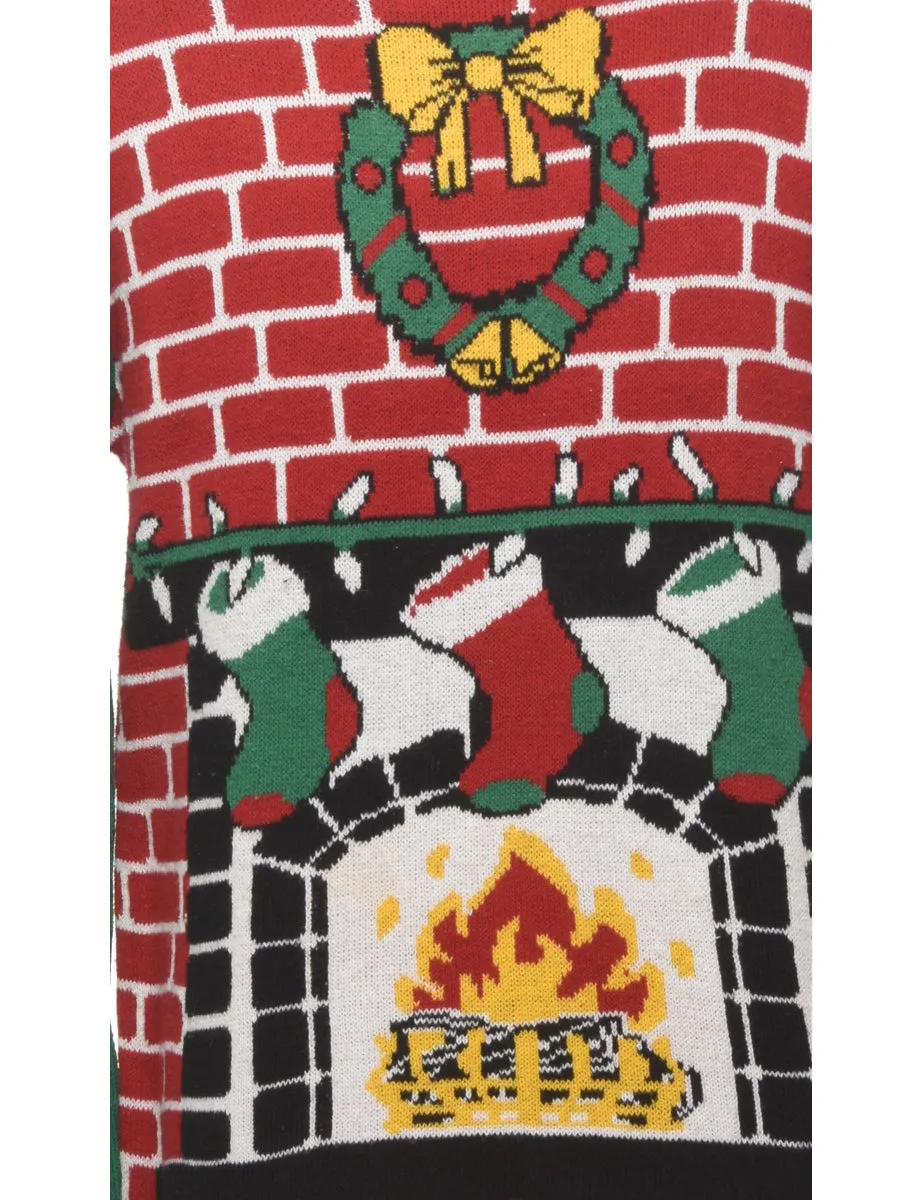 Red Christmas Jumper - M