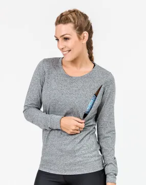 Relove ** Maternity Top - Crew Neck Jumper Grey