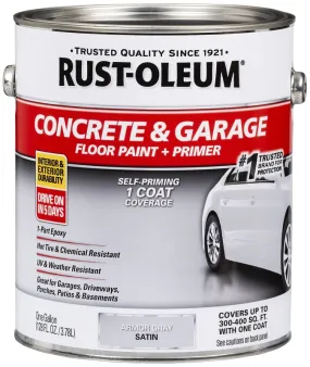 RUST-OLEUM 225359 Floor Paint, Satin, Armor Gray, 1 gal Can :GAL: QUANTITY: 2