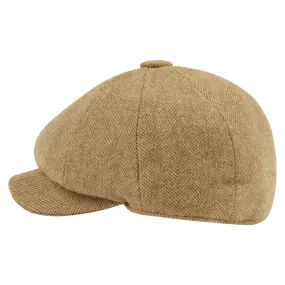 Schoffel Ladies Newsboy Cap - Oak Herringbone Tweed