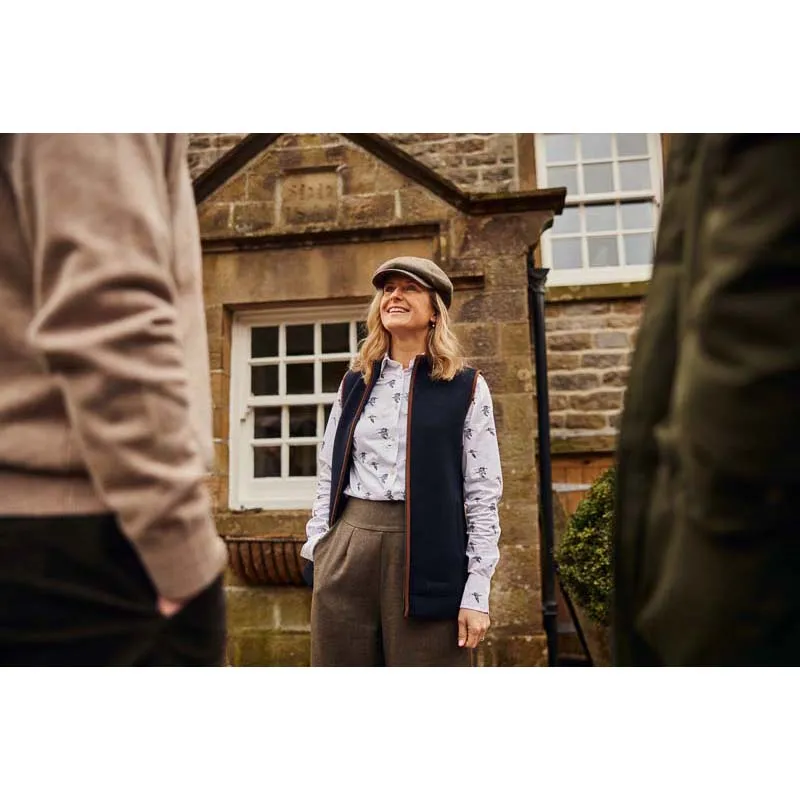 Schoffel Newsboy Ladies Cap - Loden Green Herringbone Wide Tweed