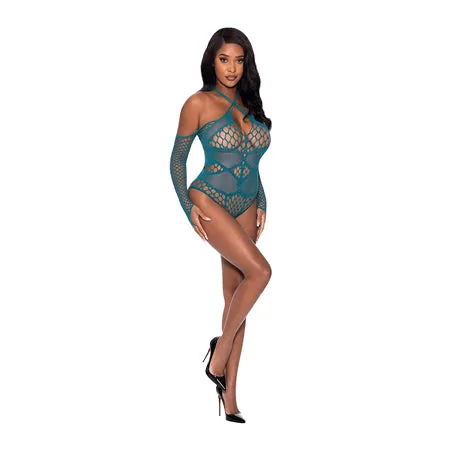 Seamless Long Sleeve Teddy Turquoise O/S