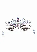 Short Sleeve Teddy and Dazzling Crowned Face Bling Sticker