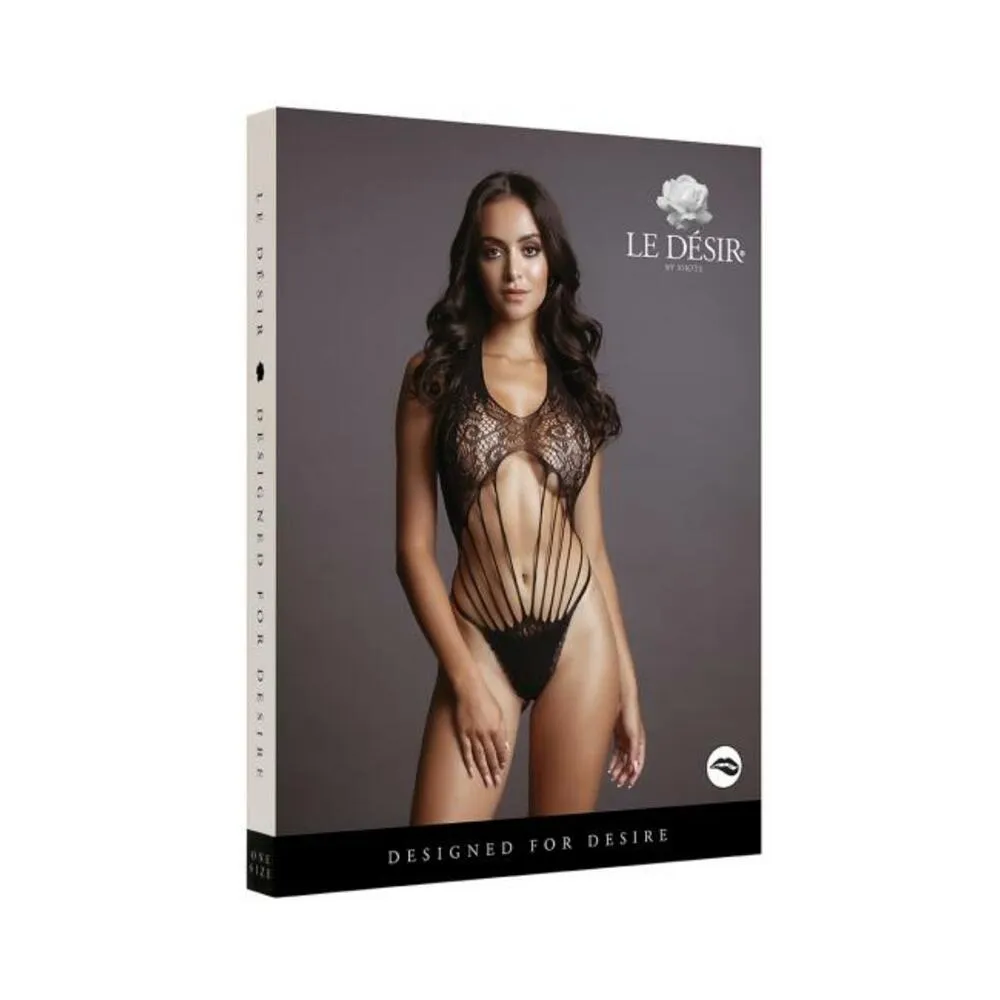 Shot Le Desir Strappy Lace Teddy Black O/s