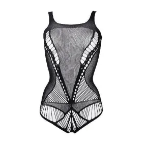 Shots Le Desir Contrast Net Teddy Black