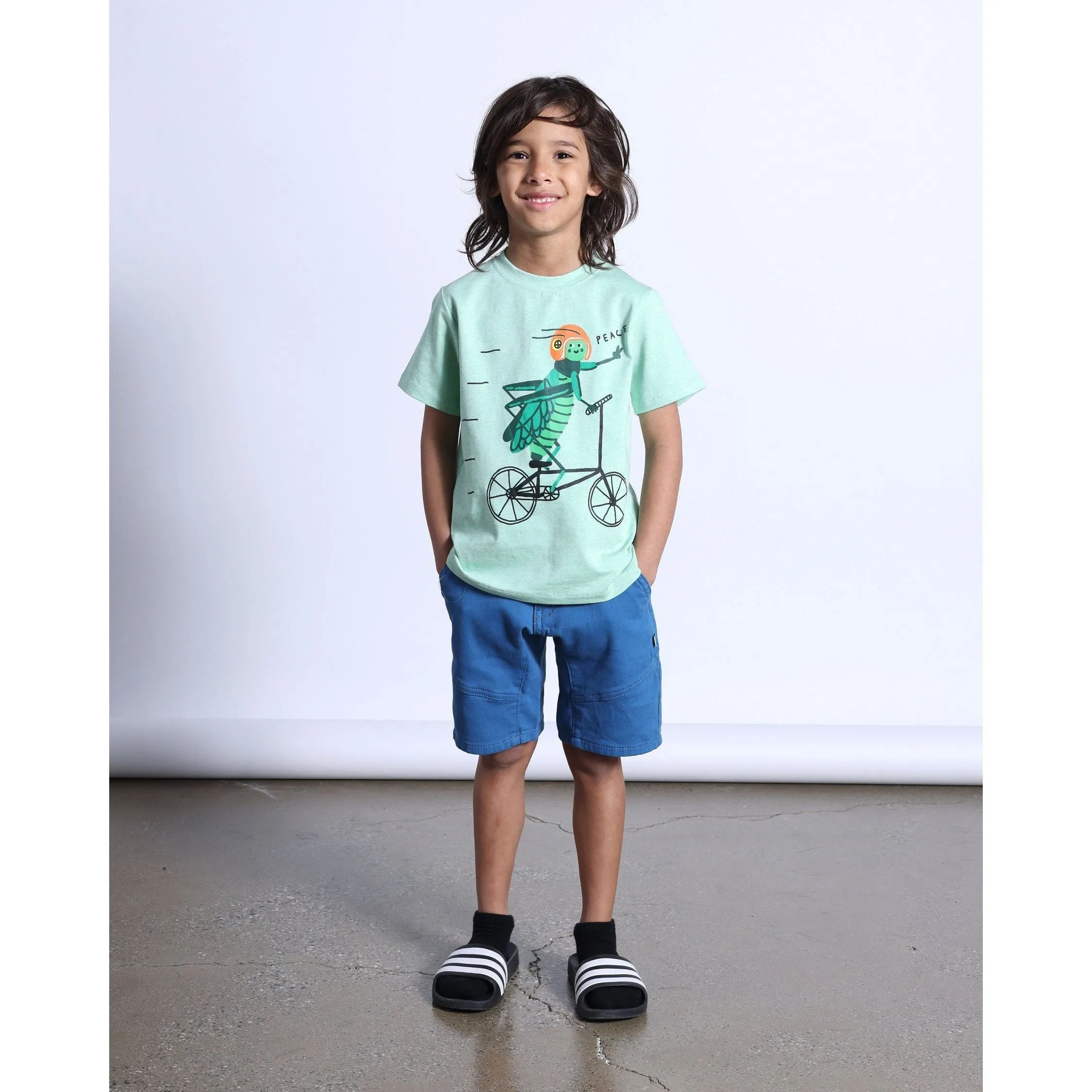 Soft Feel Chino Short- Cobalt