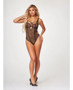 Strappy Fishnet Teddy