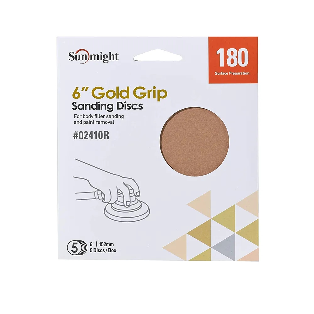 Sunmight 6" Gold Grip Sanding Discs - Retail Pack