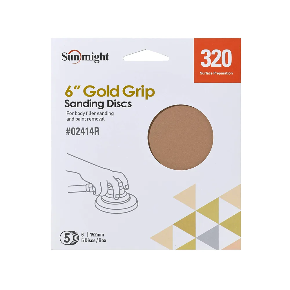 Sunmight 6" Gold Grip Sanding Discs - Retail Pack