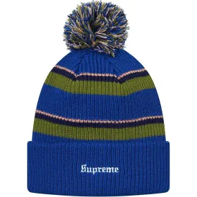 Supreme Big Stripe Beanie - Blue