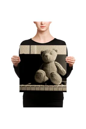 Teddy and the Piano Canvas