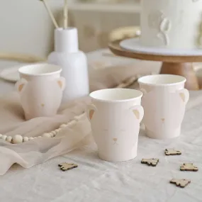 Teddy Bear Baby Shower Party Cups x 8