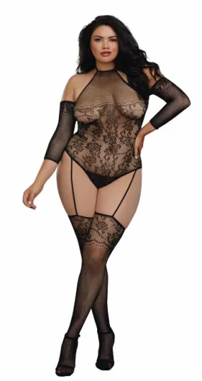Teddy Body Stocking Dmd One Size Queen