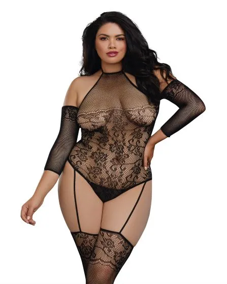 Teddy Body Stocking Dmd One Size Queen