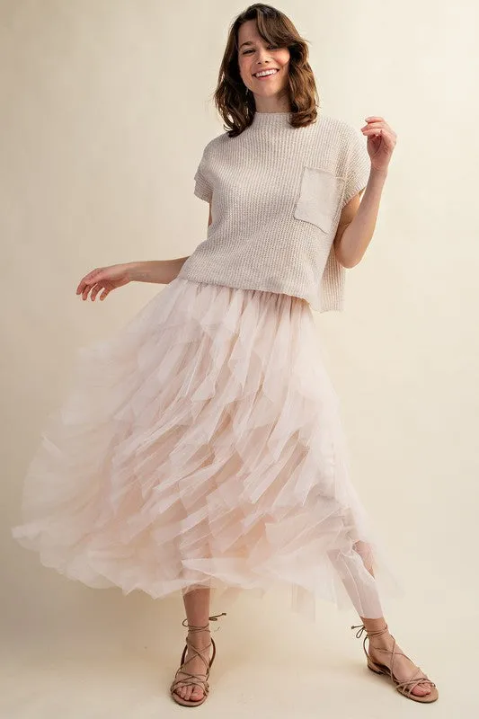 The Radiance Nichole Tulle Mesh Skirt
