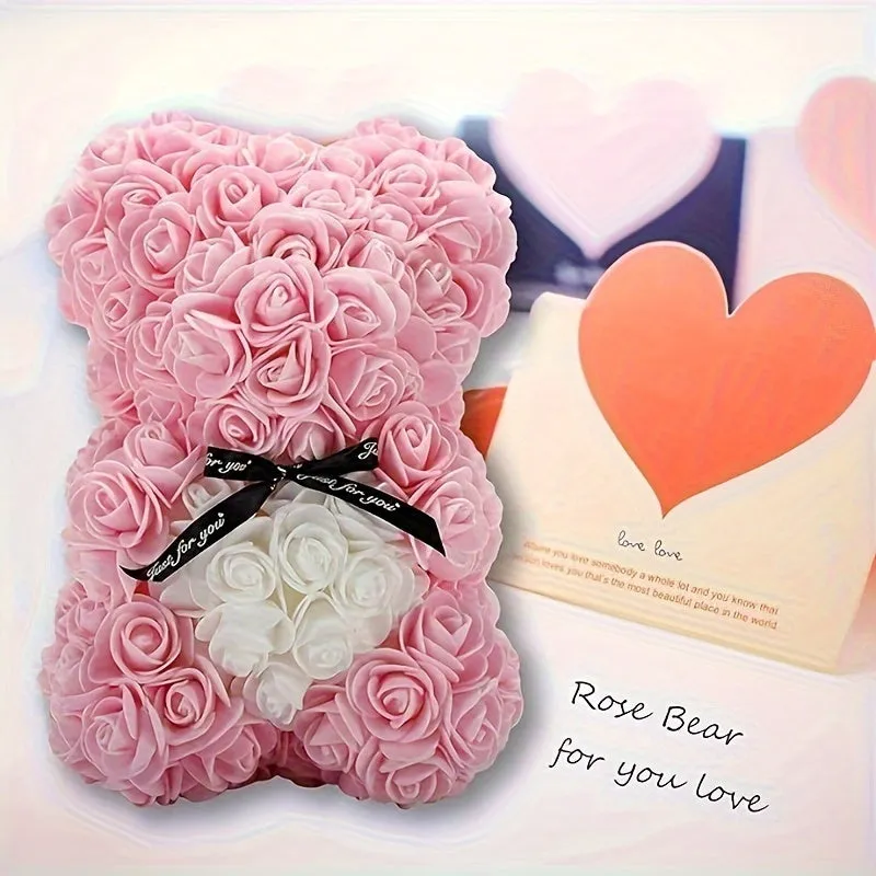 Valentines Day Romance Rose Teddy Bear for Her Ideal for Girlfriend Wife Mom Grandma