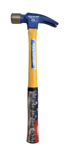 Vaughan FS999ML Hammer, 20 oz Head, Straight Claw, Milled Head, HCS Head, 16 in OAL :EA: QUANTITY: 1