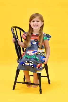 Vehicles Milk Silk Flutter Dress
