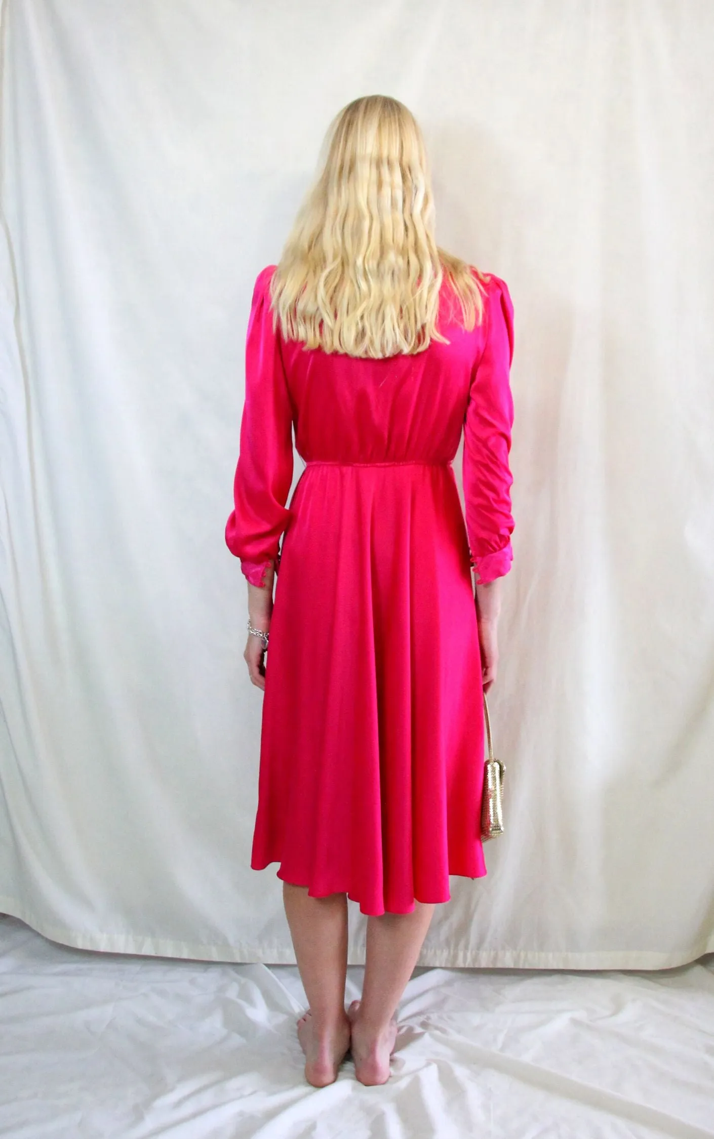 Vintage 1940's Pink Midi Dress