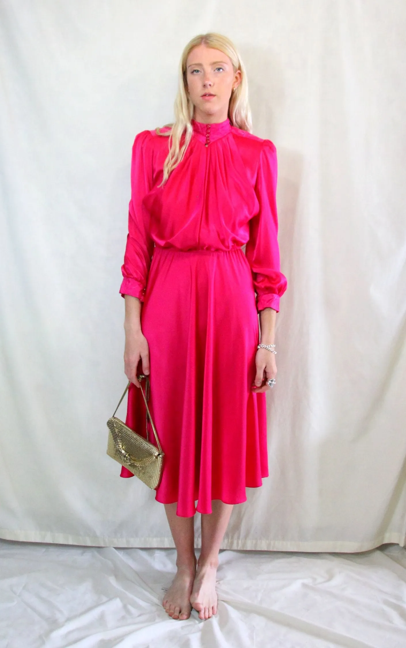Vintage 1940's Pink Midi Dress