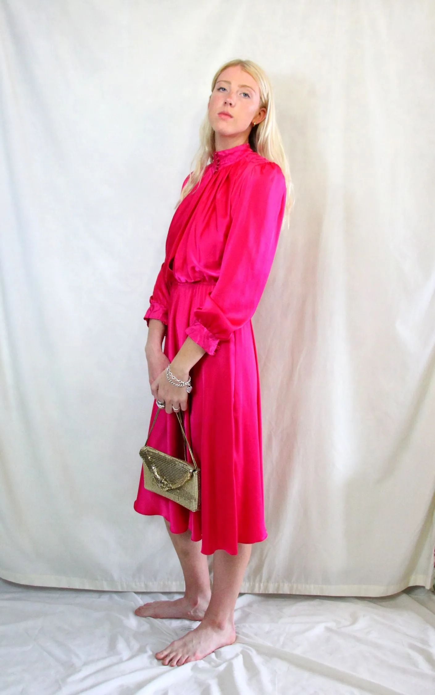 Vintage 1940's Pink Midi Dress