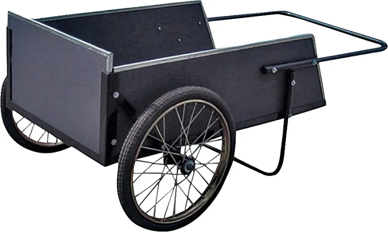 Vulcan YTL-002-087 Yard Cart, 300 lb, 42-1/2 L x 12-3/5 W x 24-2/5 H in Deck, Wood Deck, 2-Wheel, 20 in Wheel, Grey :EA: QUANTITY: 1
