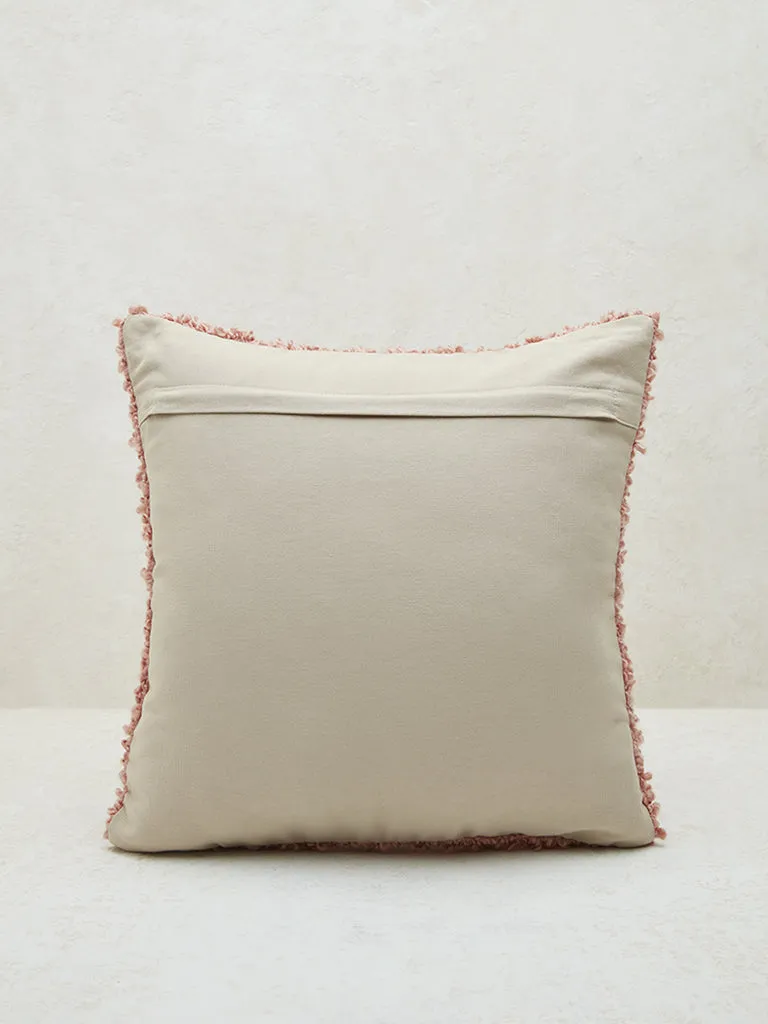 Westside Home Dusty Pink Teddy Fleece Cushion Cover