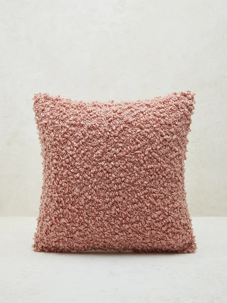 Westside Home Dusty Pink Teddy Fleece Cushion Cover