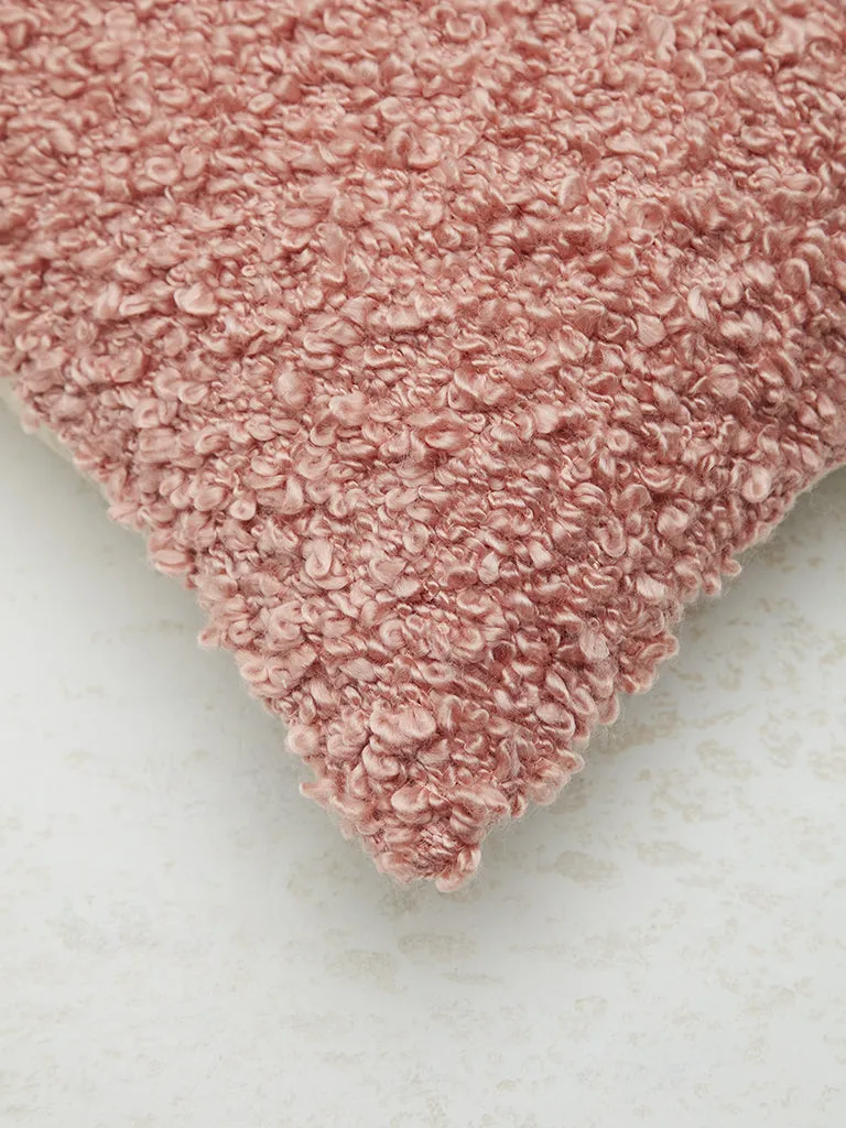 Westside Home Dusty Pink Teddy Fleece Cushion Cover