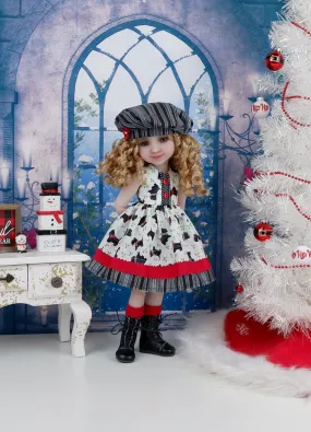 Winter Scottie - dress with boots for Ruby Red Fashion Friends doll