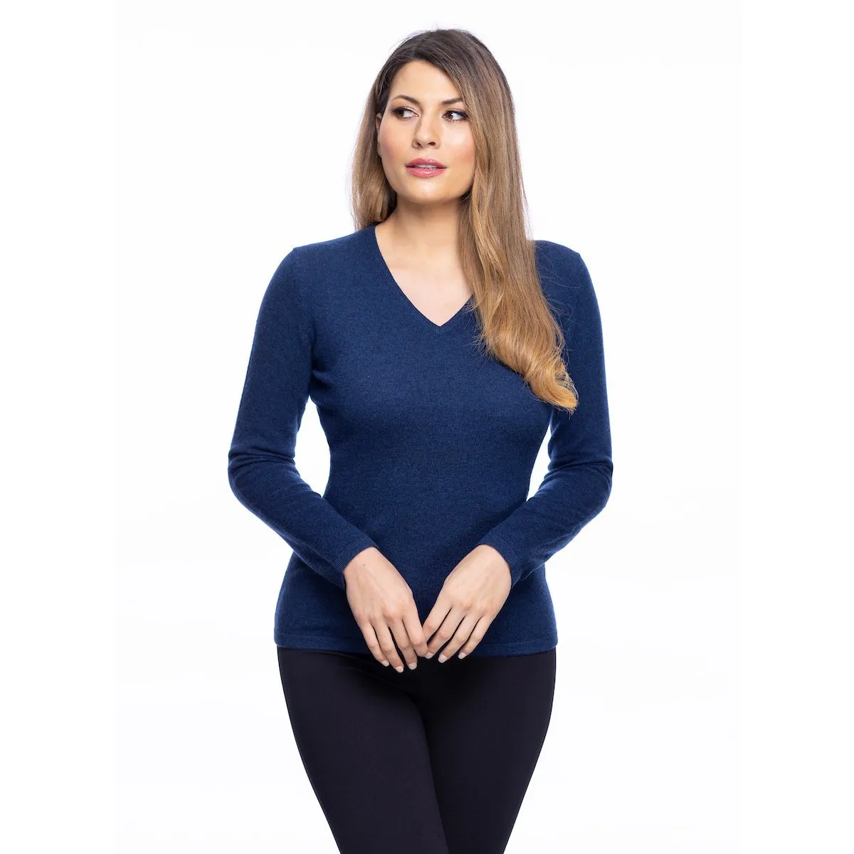 Women's Cashmere V-Neck Jumper Astral