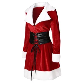 Womens Christmas Velvet Coat
